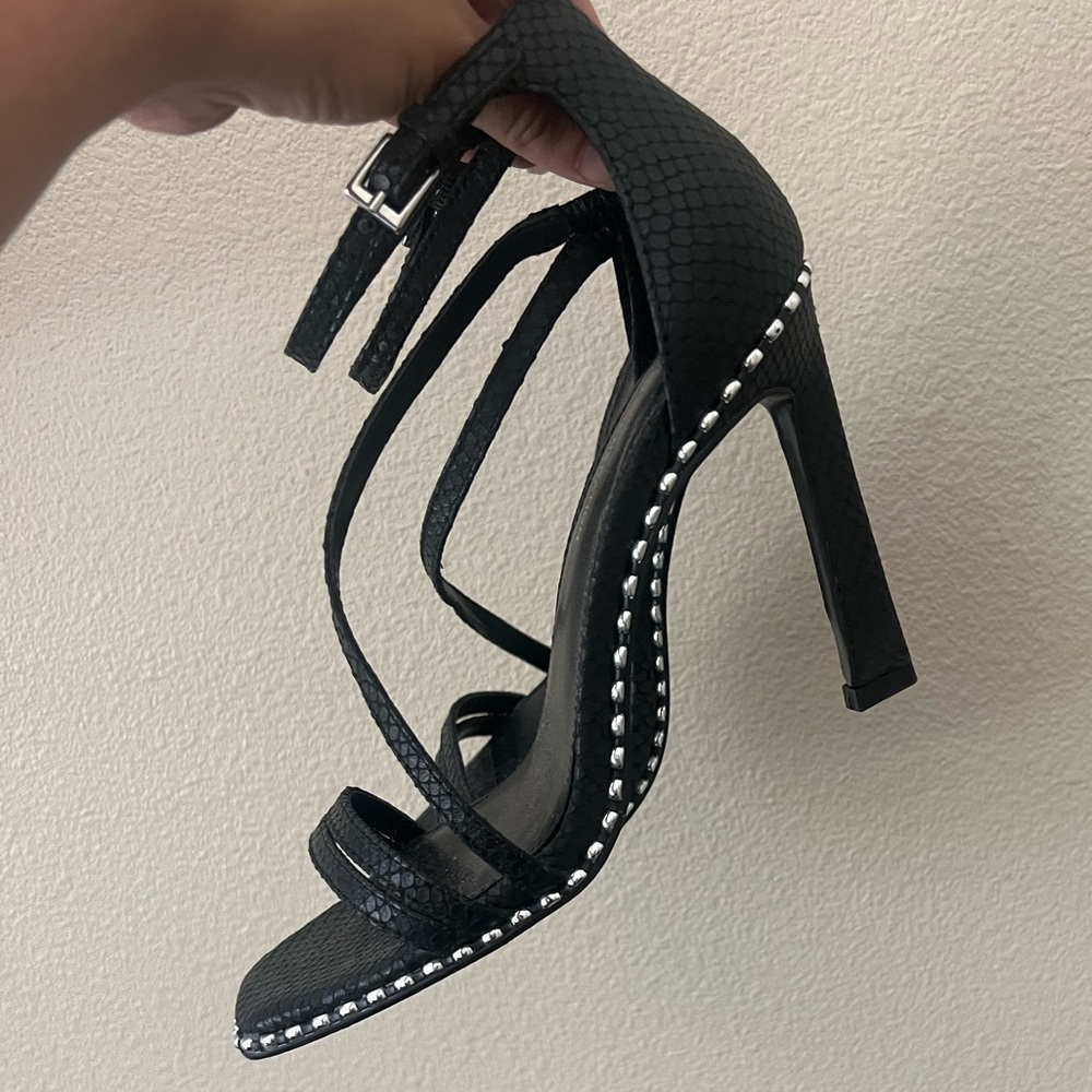 BCBGeneration Black Stiletto Heels with Studded Sides